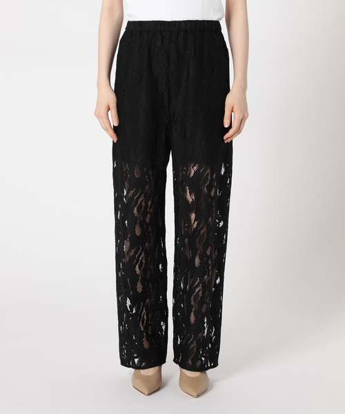 Noble（ノーブル）の「クラウディレースストレートパンツ（その他パンツ・レディース・ホワイト/ブラック・FREE）」の18枚目の写真