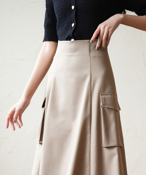 SAISON DE PAPILLON（セゾンドパピヨン）の「カーゴポケット付きフレア