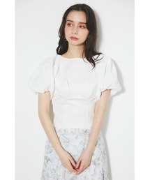 rienda | ジャガードボリュームスリーブカットトップス(Tシャツ/カットソー)