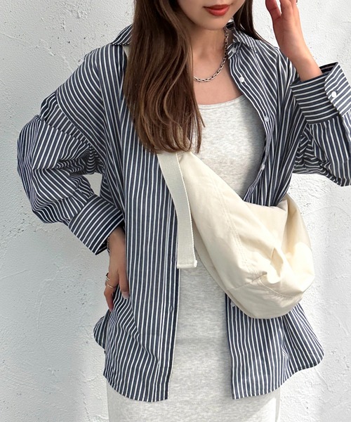 apres jour mignon(アプレジュールミニョン)の「カラーストライプシャツ【ZOZOTOWN限定アイテム】(シャツ/ブラウス・レディース・ネイビー/イエロー/ブルー・X-LARGE/フリー)」の10枚目の写真