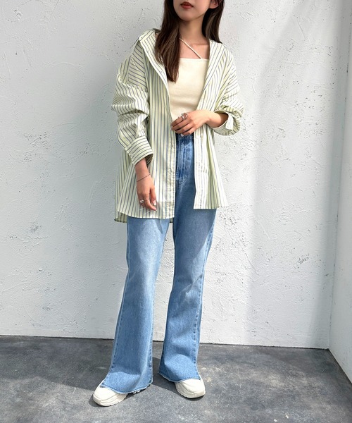 apres jour mignon(アプレジュールミニョン)の「カラーストライプシャツ【ZOZOTOWN限定アイテム】(シャツ/ブラウス・レディース・ネイビー/イエロー/ブルー・X-LARGE/フリー)」の19枚目の写真