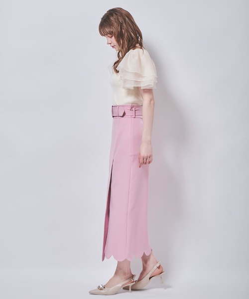 Miu Miu ピンク スカラップヘム スカート 36