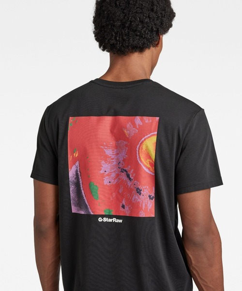 G-STAR(ジースター)の「BACK PHOTO PRINT T-SHIRT/フォトT/ロゴT/バックプリント(Tシャツ/カットソー・メンズ・ホワイト/ダークブラック/ベージュ系その他・LARGE/MEDIUM/SMALL/X-LARGE/X-SMALL)」の6枚目の写真