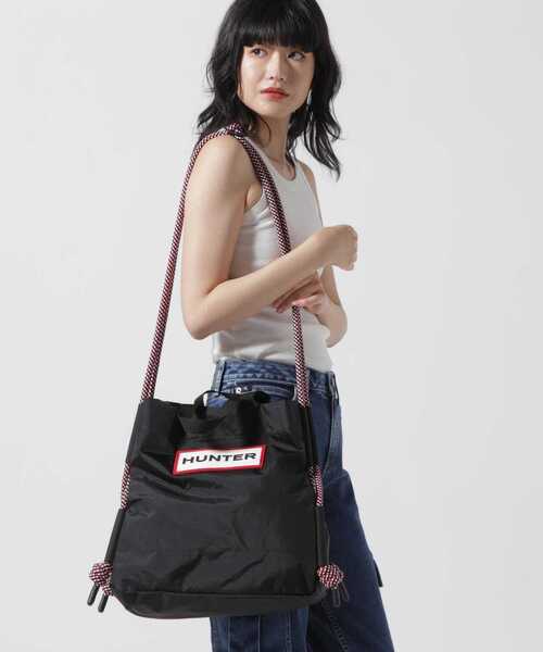 トートバッグ HUNTER UNISEX Travel Ripstop Tote Bag Silver Foil UBS1517NRS Hunter] Travel Ripstop Recycled Nylon Tote Bag Ubs1517Nrs
