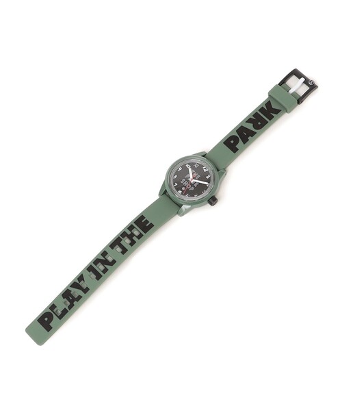 THE PARK SHOP（ザパークショップ）の「Q&Q SmileSolar×THE PARK SHOP:PLAY WATCH(F32mm)（アナログ腕時計・キッズ・ブラック/ホワイト系その他/オリーブ・SMALL）」の8枚目の写真