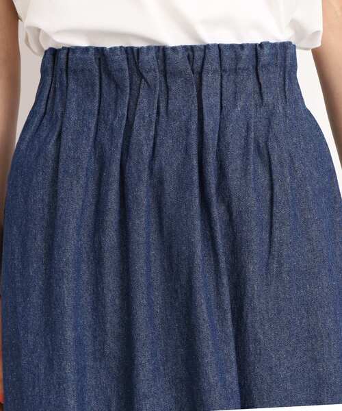 SHOO・LA・RUE（シューラルー）の「◆【ウエストゴムで楽ちん】デニムフレアスカート（デニムスカート・レディース・ネイビー/ブルー・00）」の17枚目の写真