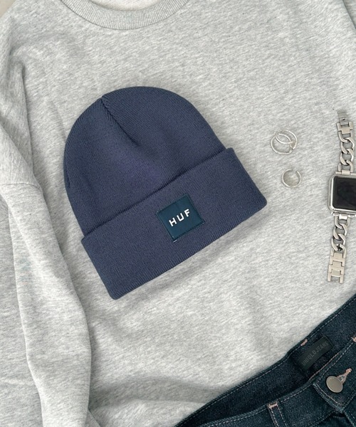 【セール】HUF(ハフ)/ボックスロゴ ワンポイント ビーニー ニット帽/HUF SET BOX BEANIE（ニットキャップ/ビーニー）｜HUF（ハフ）