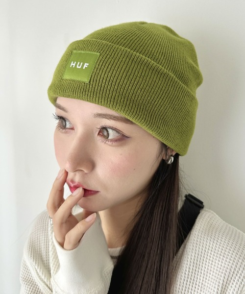 【セール】HUF(ハフ)/ボックスロゴ ワンポイント ビーニー ニット帽/HUF SET BOX BEANIE（ニットキャップ/ビーニー）｜HUF（ハフ）