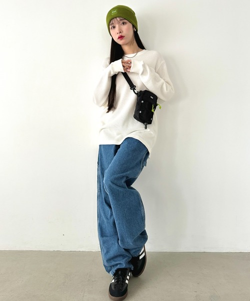 HUF（ハフ）の「HUF(ハフ)/ボックスロゴ ワンポイント ビーニー ニット帽/HUF SET BOX BEANIE（ニットキャップ/ビーニー・メンズ・ブラック/ネイビー/グレー/レッド/マスタード/ベージュ/カーキ・FREE）」の20枚目の写真