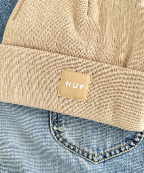 【セール】HUF(ハフ)/ボックスロゴ ワンポイント ビーニー ニット帽/HUF SET BOX BEANIE（ニットキャップ/ビーニー）｜HUF（ハフ）