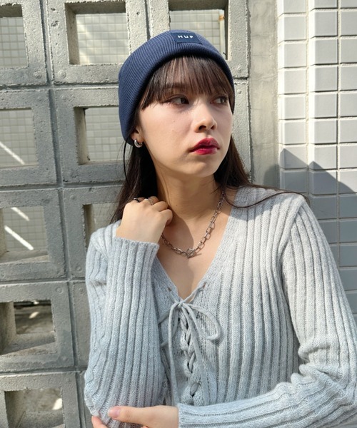 【セール】HUF(ハフ)/ボックスロゴ ワンポイント ビーニー ニット帽/HUF SET BOX BEANIE（ニットキャップ/ビーニー）｜HUF（ハフ）