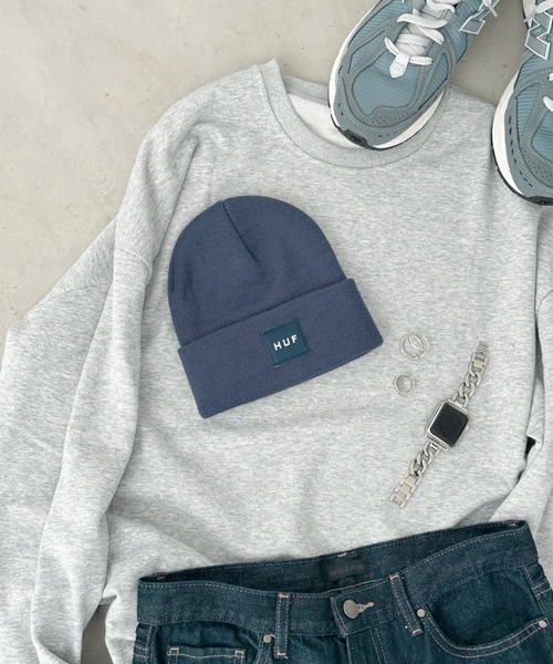 【セール】HUF(ハフ)/ボックスロゴ ワンポイント ビーニー ニット帽/HUF SET BOX BEANIE（ニットキャップ/ビーニー）｜HUF（ハフ）