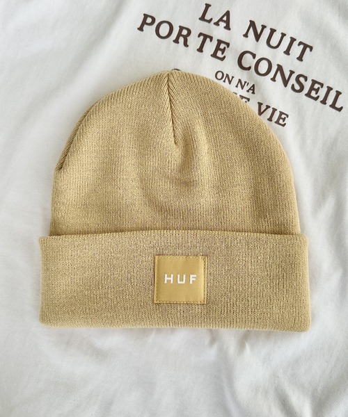【セール】HUF(ハフ)/ボックスロゴ ワンポイント ビーニー ニット帽/HUF SET BOX BEANIE（ニットキャップ/ビーニー）｜HUF（ハフ）