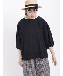 Samansa Mos2 | 裾スカラップレースTブラウス(シャツ/ブラウス)