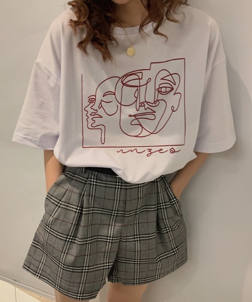 mebole(メボレ)の「アートプリントTシャツ(Tシャツ/カットソー・レディース・ホワイト/ブラック・FREE)」の14枚目の写真