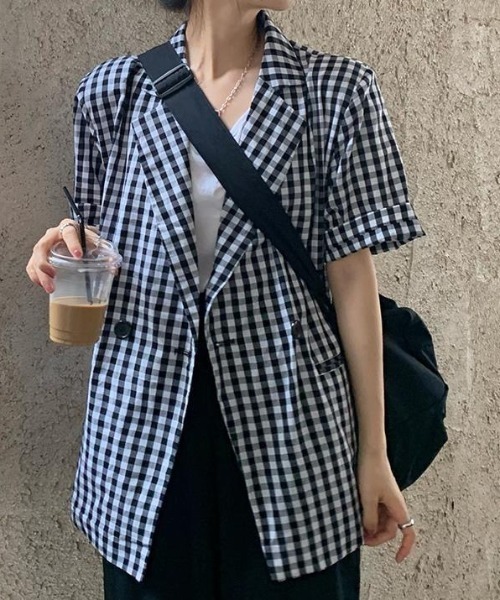 DIAVEL（ディアベル）の「ギンガムチェックジャケット（その他アウター