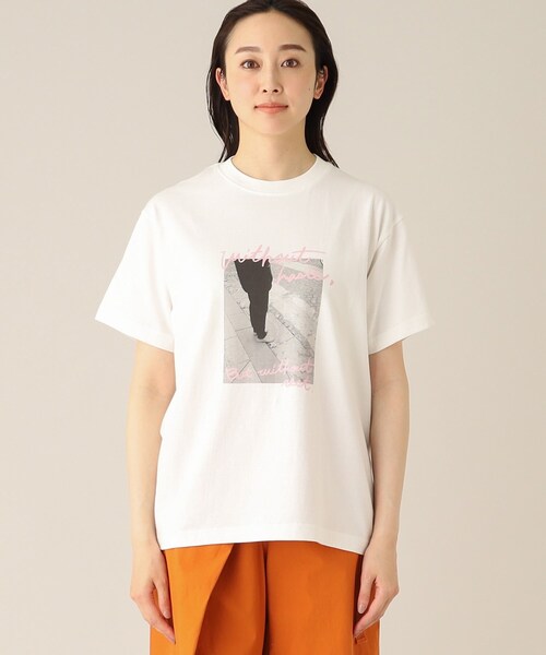 UNTITLED(アンタイトル)の「【WORLD for the World】モノクロフォト&カラーロゴTシャツ(Tシャツ/カットソー・レディース・アイボリー/ブラック・04/00/02)」の4枚目の写真