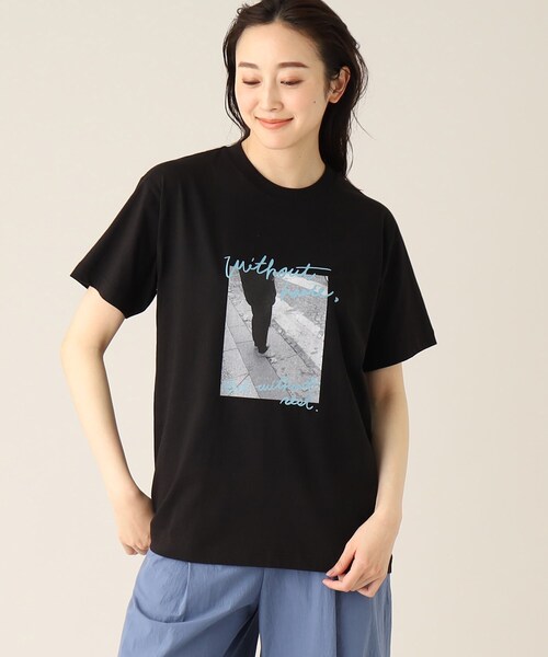 UNTITLED(アンタイトル)の「【WORLD for the World】モノクロフォト&カラーロゴTシャツ(Tシャツ/カットソー・レディース・アイボリー/ブラック・04/00/02)」の11枚目の写真