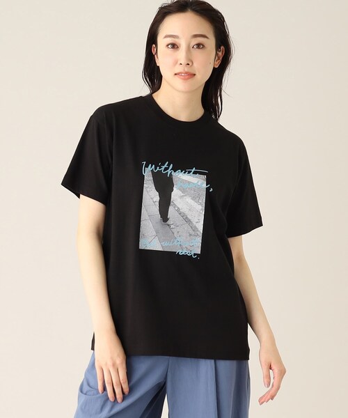 UNTITLED(アンタイトル)の「【WORLD for the World】モノクロフォト&カラーロゴTシャツ(Tシャツ/カットソー・レディース・アイボリー/ブラック・04/00/02)」の14枚目の写真