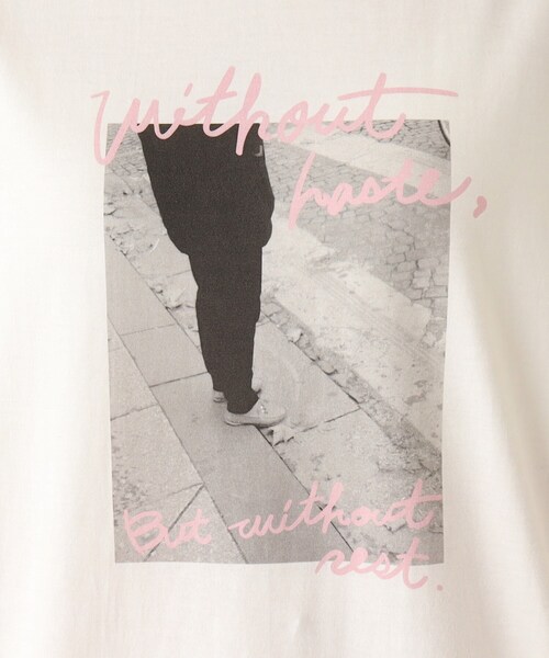 UNTITLED(アンタイトル)の「【WORLD for the World】モノクロフォト&カラーロゴTシャツ(Tシャツ/カットソー・レディース・アイボリー/ブラック・04/00/02)」の18枚目の写真