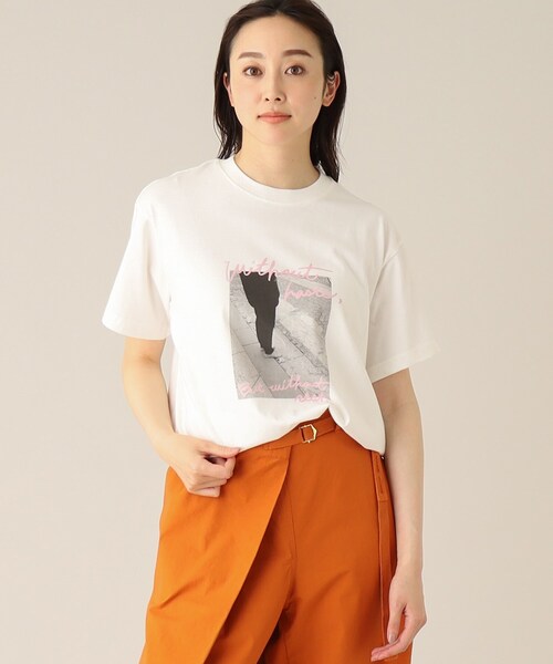 UNTITLED(アンタイトル)の「【WORLD for the World】モノクロフォト&カラーロゴTシャツ(Tシャツ/カットソー・レディース・アイボリー/ブラック・04/00/02)」の19枚目の写真