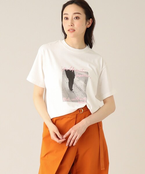 UNTITLED(アンタイトル)の「【WORLD for the World】モノクロフォト&カラーロゴTシャツ(Tシャツ/カットソー・レディース・アイボリー/ブラック・04/00/02)」の22枚目の写真
