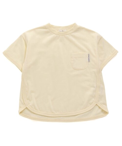 Ampersand(アンパサンド)の「ひんやりゆったりシンプルTシャツ(Tシャツ/カットソー・キッズ・ミント/オレンジ/イエロー/レッド/オフホワイト/ブラック/サックスブルー・80/90/95/100/110/120/130/140)」の6枚目の写真