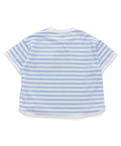 Ampersand(アンパサンド)の「ひんやりゆったりシンプルTシャツ(Tシャツ/カットソー・キッズ・ミント/オレンジ/イエロー/レッド/オフホワイト/ブラック/サックスブルー・80/90/95/100/110/120/130/140)」の22枚目の写真