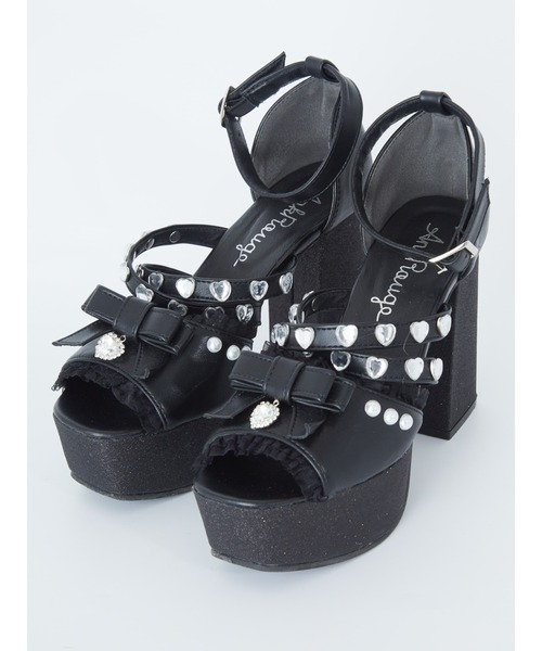 Ank Rouge（アンクルージュ）の「ハートきらきらサンダル（サンダル・レディース・ホワイト/ブラック・LL/L/M/S）」の5枚目の写真