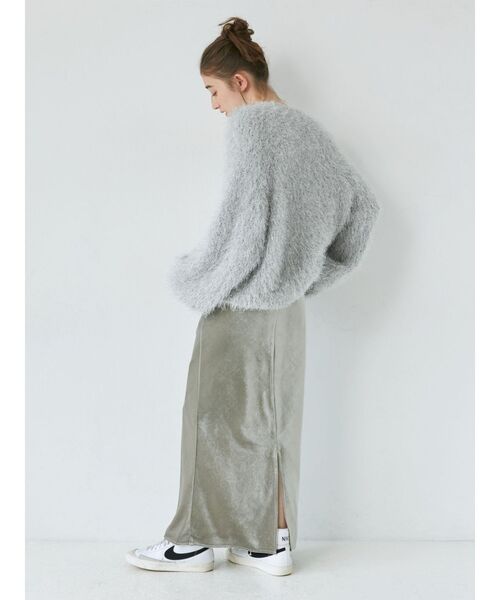 Ungrid（アングリッド）の「フィットベロアスカート（スカート・レディース・ブラック/ヘザーグレー・SMALL/MEDIUM）」の21枚目の写真