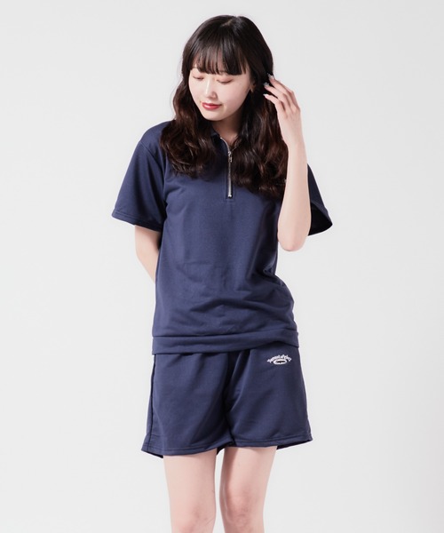 ROCA WEAR 刺繍　半袖　ハーフパンツ　上下　フルジップ　セットアップ ROCA WEAR 刺繍 半袖 ハーフパンツ 上下 フルジップ