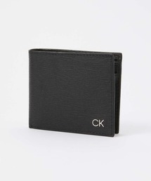 Calvin Klein | Calvin Klein BILLFOLD RIVER PRINT WITH COIN POCKET カルバンクライン 型押し 2つ折り財布(財布)