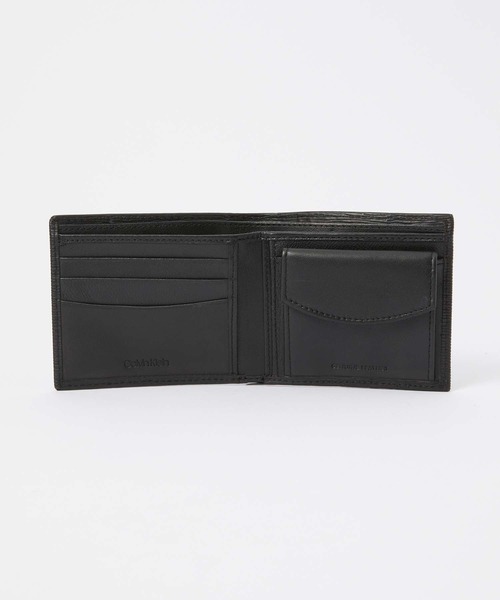 Calvin Klein(カルバン・クライン)の「Calvin Klein BILLFOLD RIVER PRINT WITH COIN POCKET カルバンクライン 型押し 2つ折り財布(財布・メンズ・ブラック・FREE)」の9枚目の写真