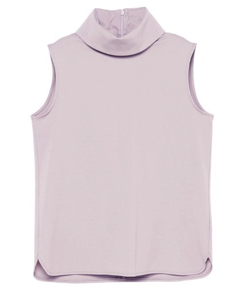 anuans（アニュアンス）の「ハイネックデザインカットトップス（Tシャツ/カットソー・レディース・ラベンダー/カーキ系/ホワイト/ブラック・FREE）」の4枚目の写真