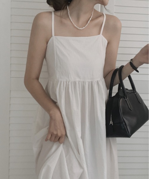 a lot of love（ア ロット オブ ラブ）の「キャミソール・サマーワンピース（ワンピース・レディース・ホワイト/ブラック・S/M）」の7枚目の写真