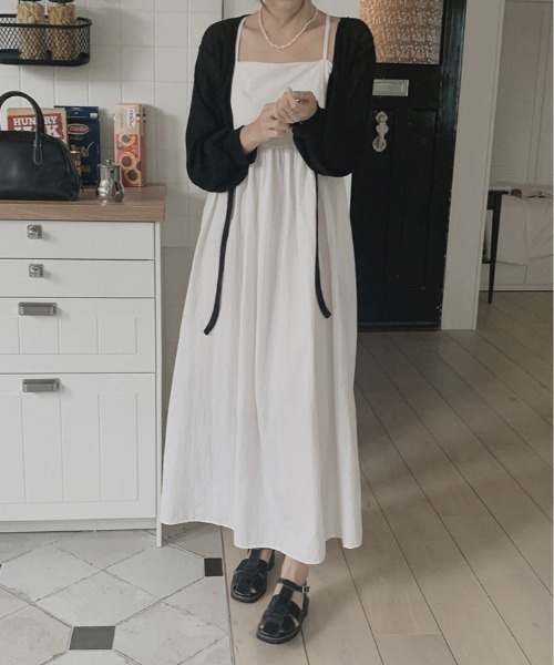 a lot of love（ア ロット オブ ラブ）の「キャミソール・サマーワンピース（ワンピース・レディース・ホワイト/ブラック・S/M）」の9枚目の写真