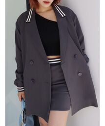 EVRIS | ラインオーバーサイズジャケット【セットアップ着用可能】(テーラードジャケット)