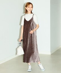 B:MING by BEAMS / Tシャツ ベロアワンピース セット