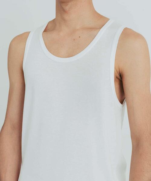URBAN RESEARCH（アーバンリサーチ）の「『UR TECH』タンクトップ（タンクトップ・メンズ・ホワイト/チャコールグレー/ブラック・MEDIUM/LARGE）」の4枚目の写真