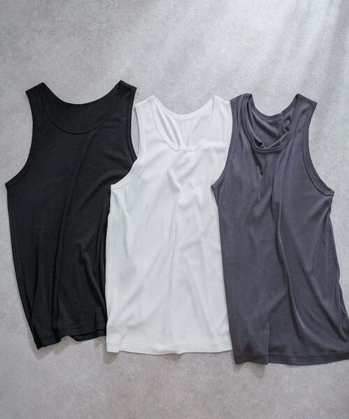 URBAN RESEARCH（アーバンリサーチ）の「『UR TECH』タンクトップ（タンクトップ・メンズ・ホワイト/チャコールグレー/ブラック・MEDIUM/LARGE）」の22枚目の写真