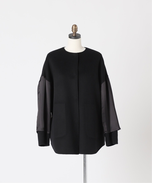 セール】≪追加≫ハミルトンリバークルーネックコート（ノーカラー