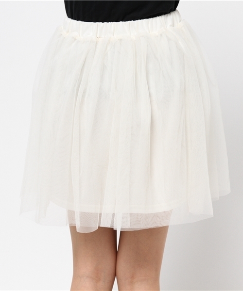 earth music&ecology（アースミュージックアンドエコロジー）の「チュールミニスカート（スカート・レディース・アイボリー/ライトグレー/ブラック・FREE）」の8枚目の写真
