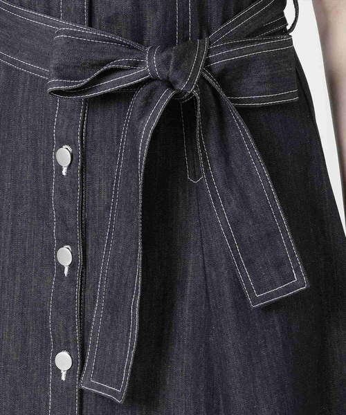 WILLSELECTION（ウィルセレクション）の「袖フレアデニムワンピース（ワンピース・レディース・ネイビー/ブラック・MEDIUM）」の18枚目の写真