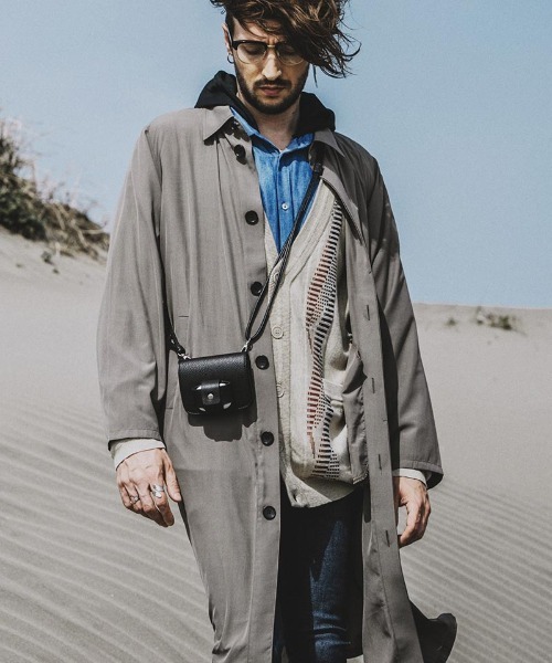 NO ID.（ノーアイディ）の「mj9399- ｽﾃﾝｶﾗｰｼｬﾂｺｰﾄ（ステンカラーコート・メンズ・ブルーグリーン/ブラック/ブラウン・ONE SIZE）」の16枚目の写真