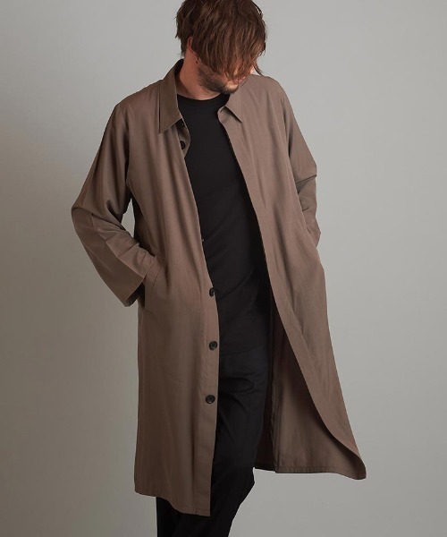 NO ID.（ノーアイディ）の「mj9399- ｽﾃﾝｶﾗｰｼｬﾂｺｰﾄ（ステンカラーコート・メンズ・ブルーグリーン/ブラック/ブラウン・ONE SIZE）」の20枚目の写真