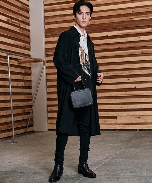 NO ID.（ノーアイディ）の「mj9399- ｽﾃﾝｶﾗｰｼｬﾂｺｰﾄ（ステンカラーコート・メンズ・ブルーグリーン/ブラック/ブラウン・ONE SIZE）」の10枚目の写真