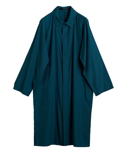 NO ID.（ノーアイディ）の「mj9399- ｽﾃﾝｶﾗｰｼｬﾂｺｰﾄ（ステンカラーコート・メンズ・ブルーグリーン/ブラック/ブラウン・ONE SIZE）」の6枚目の写真