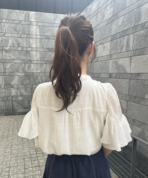 WILLSELECTION(ウィルセレクション)の「シアーチェックフリルブラウス(シャツ/ブラウス・レディース・ブラック/オフホワイト/ピンク・MEDIUM)」の16枚目の写真