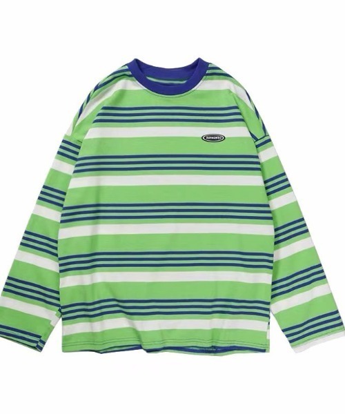 ルイヴィトン　タグ付き　ロゴ付き　ボーダー　ロングTシャツ　トレーナー　デザイン LOUIS VUITTON】ルイヴィトン『モノグラム チェーン ボーダー