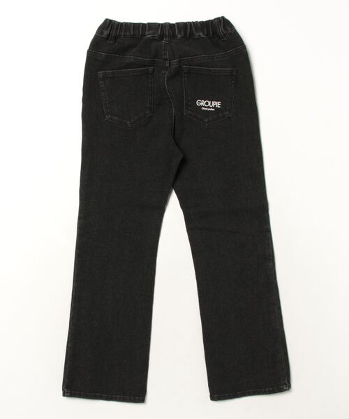 GROOVY COLORS（グルービーカラーズ）の「ストレッチデニム スリット ロングパンツ（デニムパンツ・キッズ・ブラック/ネイビー・130/140）」の8枚目の写真